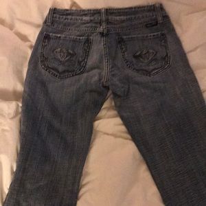 Miss Me Jeans Diamond Pattern. Size 28. Inseam 30